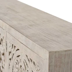 Wohnen Vintage Design Sideboard in Holz White Wash - Fudorus