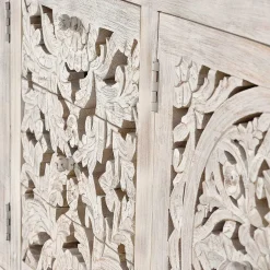 Wohnen Vintage Design Sideboard in Holz White Wash - Fudorus