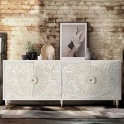 Wohnen Landhausmöbel|Sideboards*Vintage Design Sideboard aus Mango Massivholz - Triboot