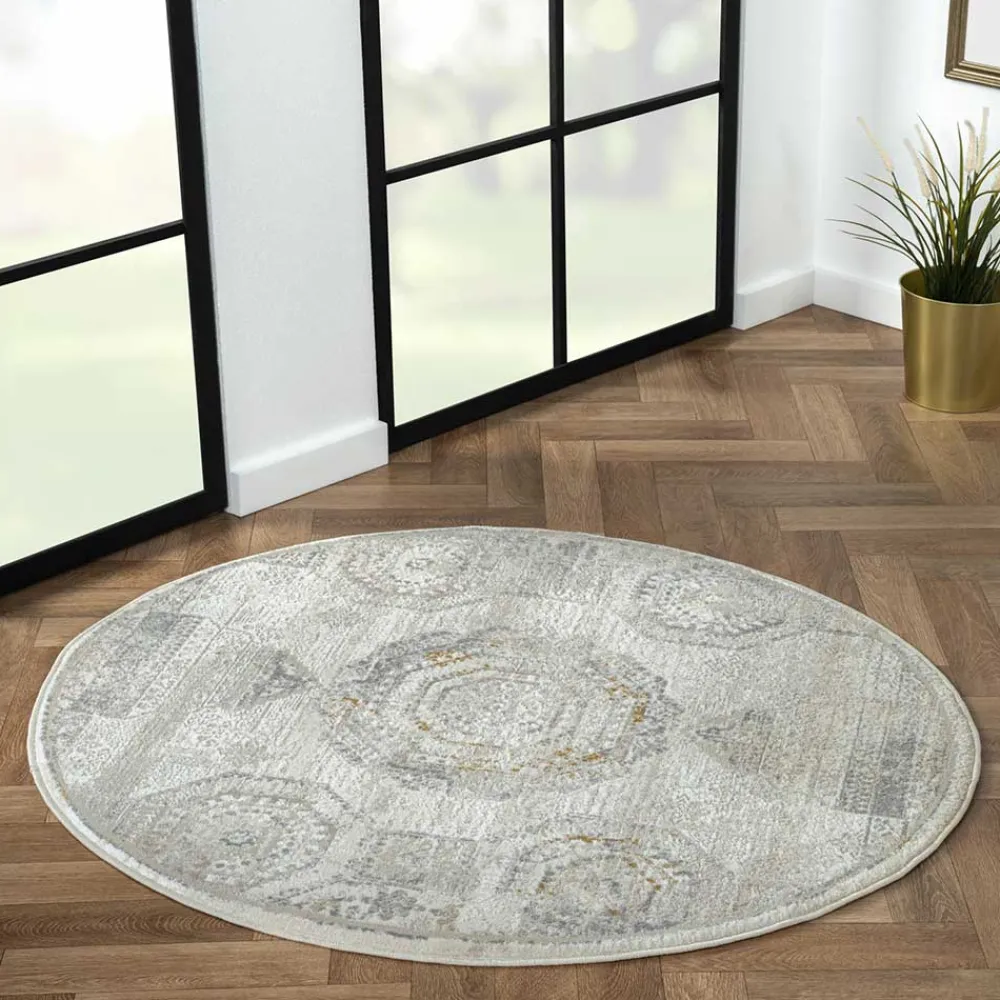 Wohnen Vintage Möbel|Teppiche*Vintage Design Teppich in hellen Farben - Samanca