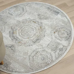 Wohnen Vintage Möbel|Teppiche*Vintage Design Teppich in hellen Farben - Samanca