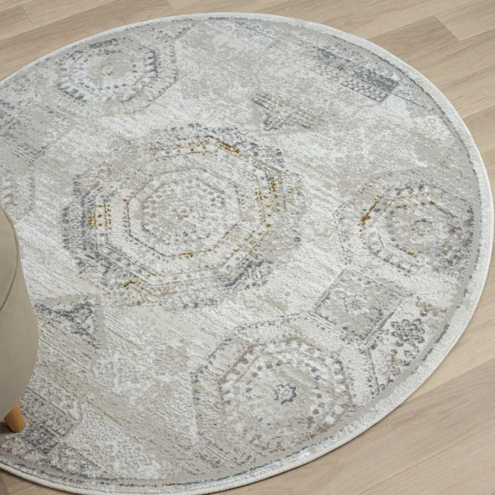 Wohnen Vintage Möbel|Teppiche*Vintage Design Teppich in hellen Farben - Samanca