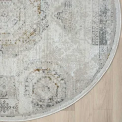 Wohnen Vintage Möbel|Teppiche*Vintage Design Teppich in hellen Farben - Samanca