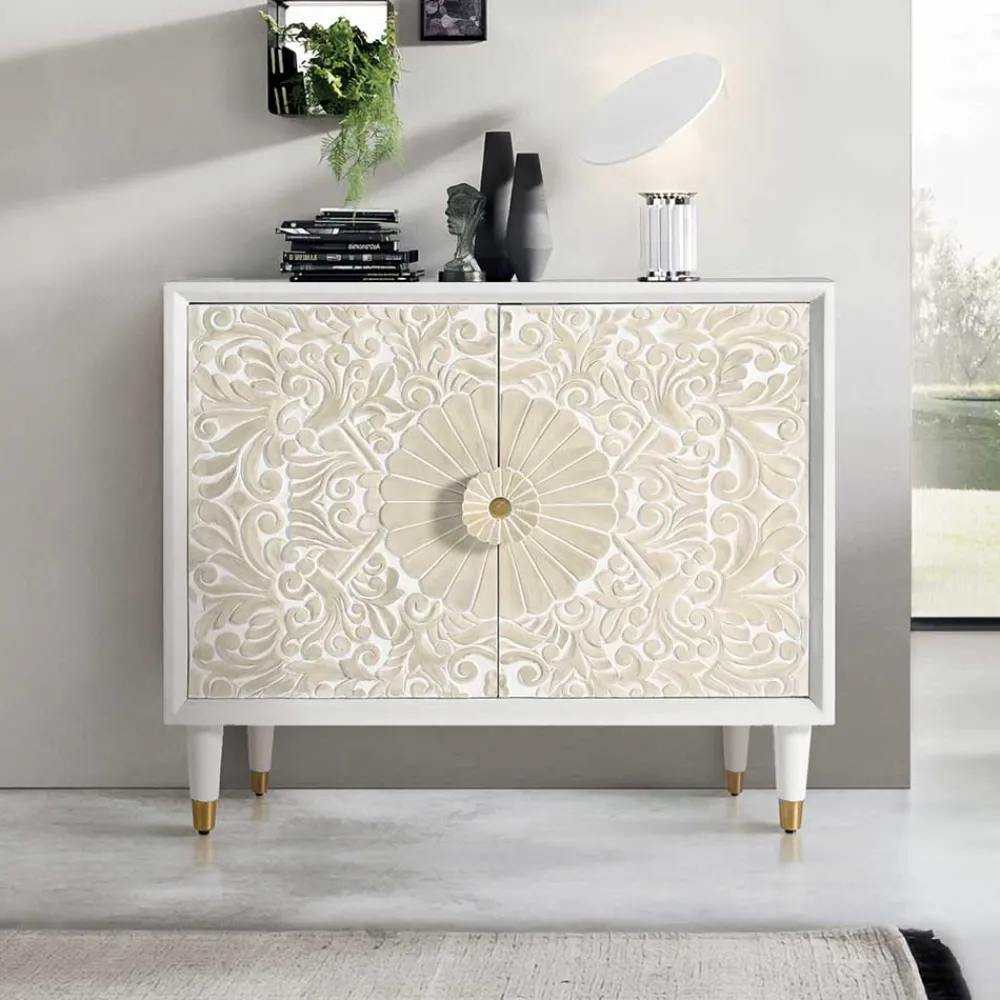 Wohnen Vintage Möbel*Vintage Design Türenkommode aus Mango Massivholz - Triboot