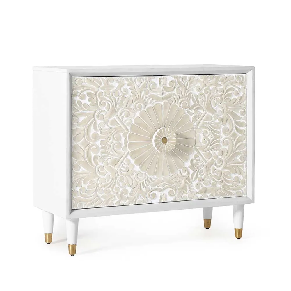 Wohnen Vintage Möbel*Vintage Design Türenkommode aus Mango Massivholz - Triboot