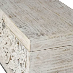 Wohnen Holztruhen*Vintage Design Truhe aus Mangoholz White Wash - Fudorus