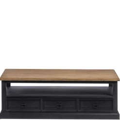 Wohnen Vintage Möbel*Vintage Design TV Board in Teakfarben & Schwarz - Niovan