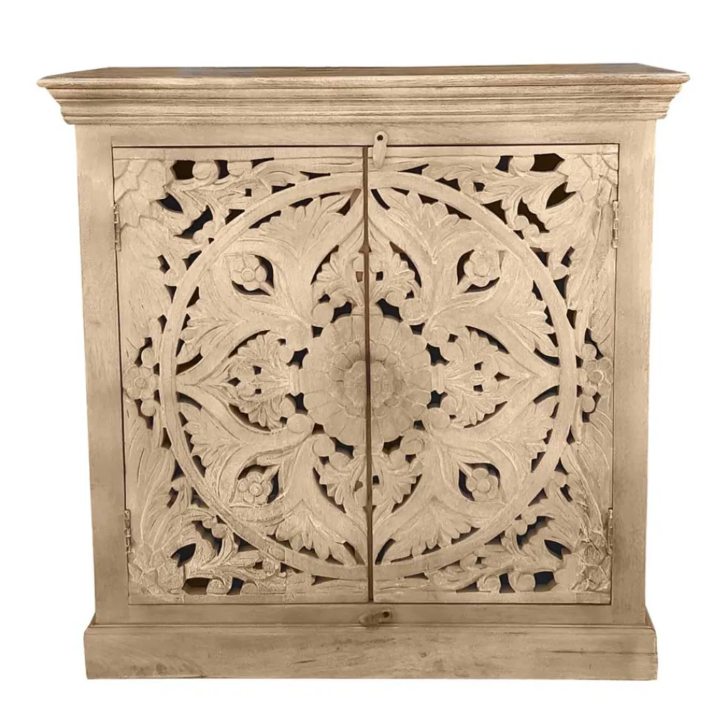 Wohnen Garderoben|Garderoben*Vintage Flurmöbel aus Holz Sandfarben - Runiasa (sechsteilig)