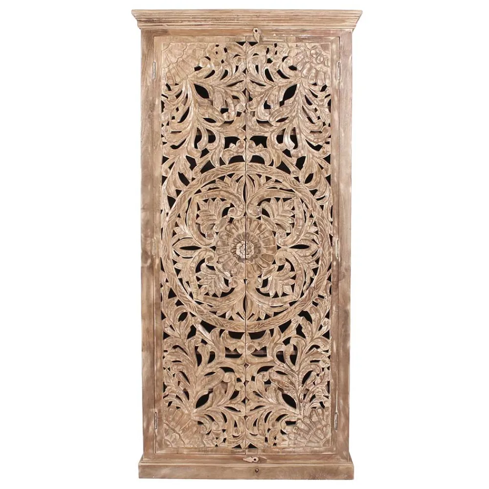 Wohnen Garderoben|Garderoben*Vintage Flurmöbel aus Holz Sandfarben - Runiasa (sechsteilig)