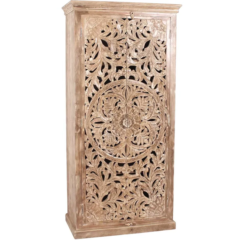 Wohnen Garderoben|Garderoben*Vintage Flurmöbel aus Holz Sandfarben - Runiasa (sechsteilig)