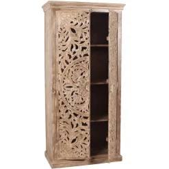 Wohnen Garderoben|Garderoben*Vintage Flurmöbel aus Holz Sandfarben - Runiasa (sechsteilig)