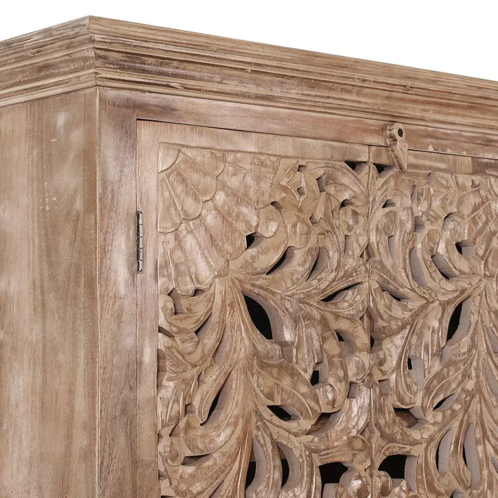 Wohnen Garderoben|Garderoben*Vintage Flurmöbel aus Holz Sandfarben - Runiasa (sechsteilig)