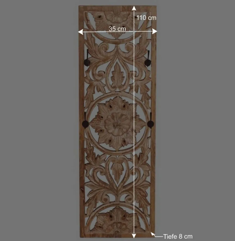 Wohnen Garderoben|Garderoben*Vintage Flurmöbel aus Holz Sandfarben - Runiasa (sechsteilig)