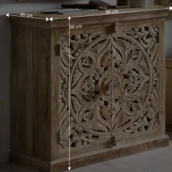 Wohnen Garderoben|Garderoben*Vintage Flurmöbel aus Holz Sandfarben - Runiasa (sechsteilig)