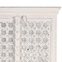 Wohnen Vintage Garderobenschrank in White Wash Holz - Toscana