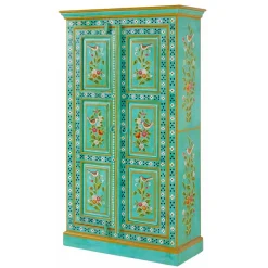 Wohnen Vintage Holzschrank bunt bemalt - Lennlo