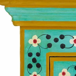 Wohnen Vintage Holzschrank bunt bemalt - Lennlo
