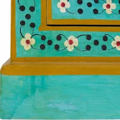 Wohnen Vintage Holzschrank bunt bemalt - Lennlo