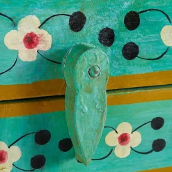 Wohnen Vintage Holzschrank bunt bemalt - Lennlo