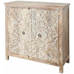 Wohnen Vintage Möbel*Vintage Kommode in Mangobaum White Wash - Jatama