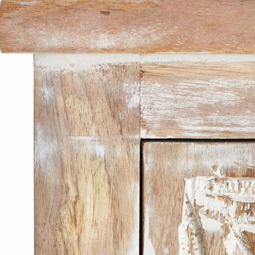 Wohnen Vintage Möbel*Vintage Kommode in Mangobaum White Wash - Jatama