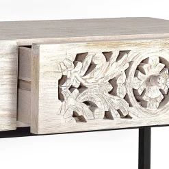 Wohnen Vintage Konsolentisch in Holz White Wash - Anatto