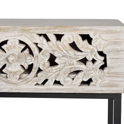 Wohnen Vintage Konsolentisch in Holz White Wash - Anatto