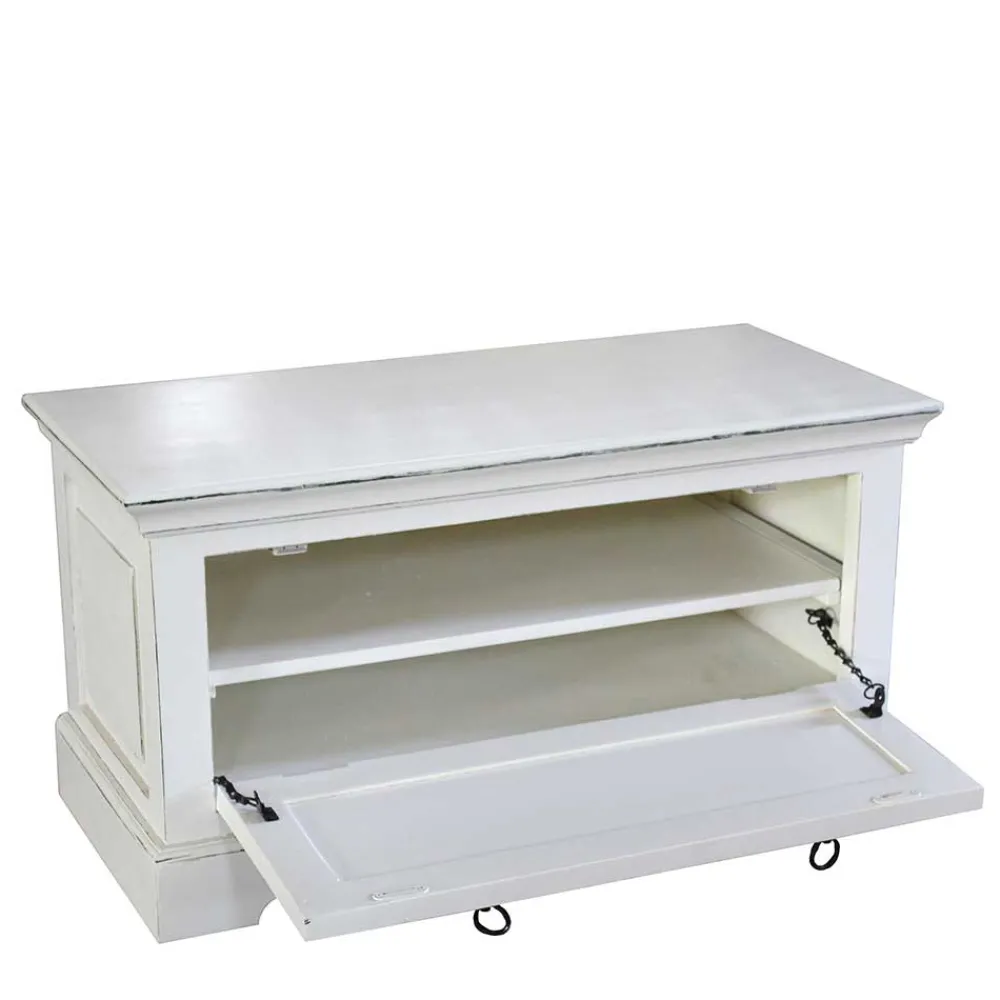 Wohnen Vintage Möbel|Schuhschränke*Vintage Landhaus Schuhbank in Antikweiß - Wittgenstein