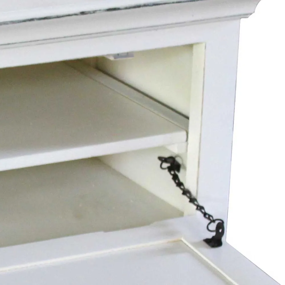 Wohnen Vintage Möbel|Schuhschränke*Vintage Landhaus Schuhbank in Antikweiß - Wittgenstein