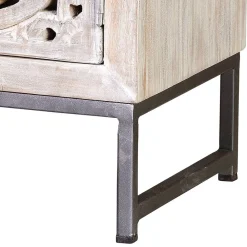 Wohnen Vintage Möbel|Nachttische*Vintage Nachtschrank aus Mangoholz White Wash - Fudorus