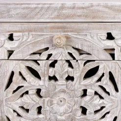 Wohnen Vintage Möbel|Nachttische*Vintage Nachtschrank aus Mangoholz White Wash - Fudorus