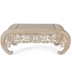 Wohnen Vintage Opiumtisch in Mangoholz White Wash - Hovalta