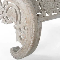 Wohnen Vintage Opiumtisch in Mangoholz White Wash - Hovalta