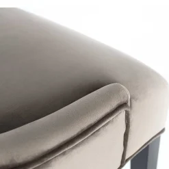 Wohnen Vintage Möbel*Vintage Polsterstuhl aus dunkelgrauem Samt - Blances (4er Set)