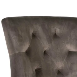 Wohnen Vintage Möbel*Vintage Polsterstuhl aus dunkelgrauem Samt - Blances (4er Set)