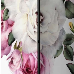 Wohnen Vintage Romantik Paravent mit Rosen Motiv - Eodoro