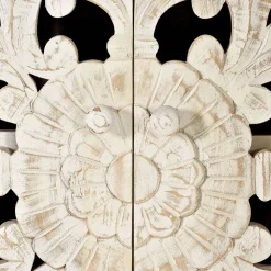 Wohnen Vintage Schrank in Mangoholz White Wash - Fudorus