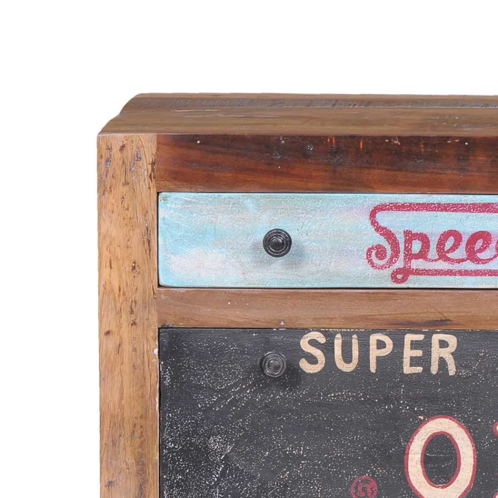 Wohnen Vintage Möbel|Schuhschränke*Vintage Schuhschrank Creek in Braun Bunt