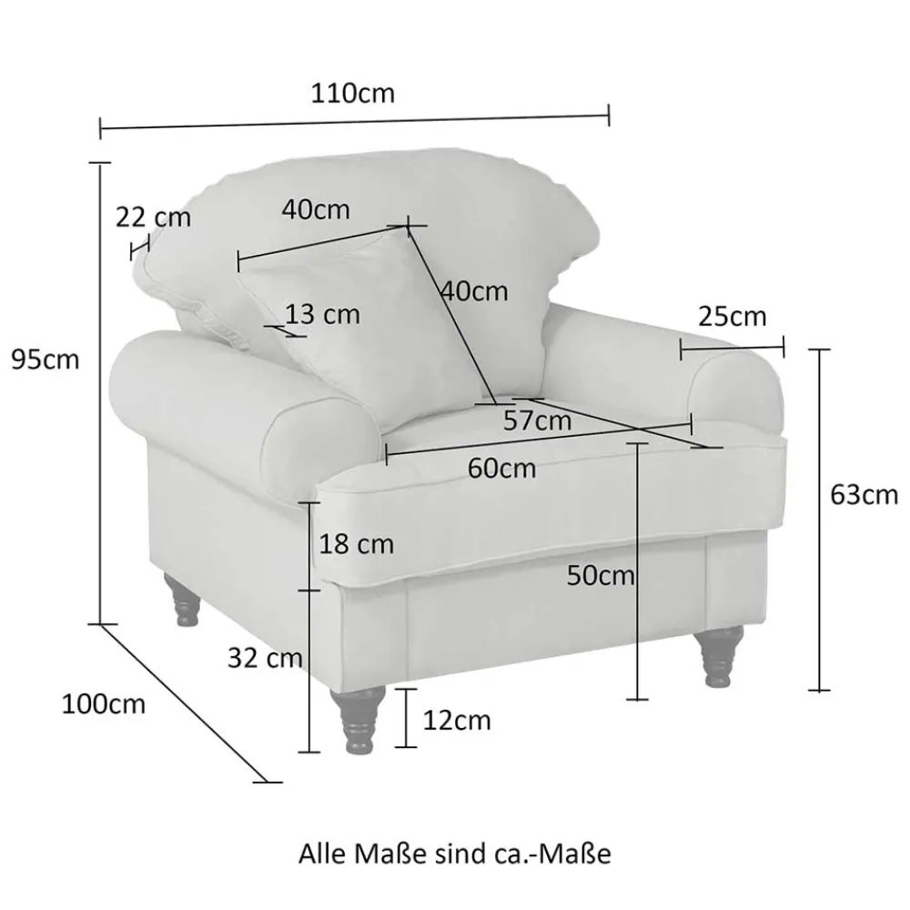 Wohnen Braune Möbel|Vintage Möbel*Vintage Sessel im Landhaus Look - Merandes