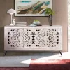 Wohnen Vintage Sideboard in Mangoholz White Wash - Fudorus