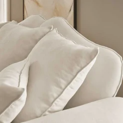 Wohnen Vintage Sofa in Beige mit Dunkelbraun - Merandes