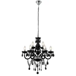 Wohnen Vintage Style Kronleuchter in Schwarz - Brosias