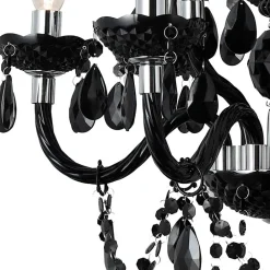 Wohnen Vintage Style Kronleuchter in Schwarz - Brosias