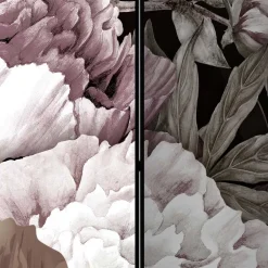 Wohnen Vintage Style Paravent mit Blumenmotiv bedruckt - Borgionsa