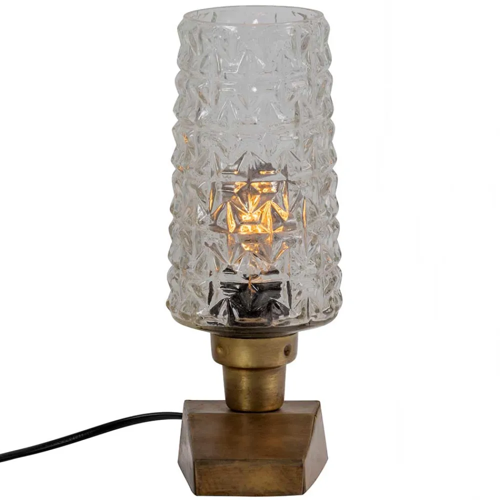 Wohnen Lampen & Leuchten*Vintage Tischleuchten aus Strukturglas - Acristodad (2er Set)