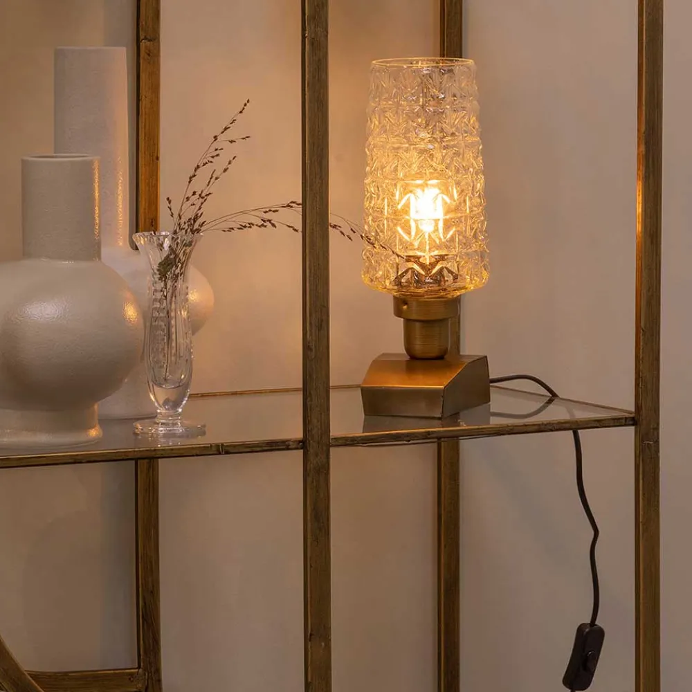 Wohnen Lampen & Leuchten*Vintage Tischleuchten aus Strukturglas - Acristodad (2er Set)