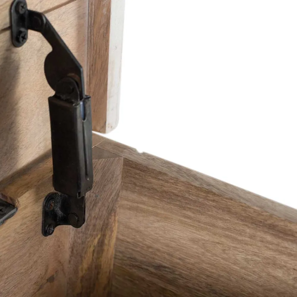 Wohnen Vintage Möbel*Vintage Truhe in Mangoholz White Wash - Sisperza