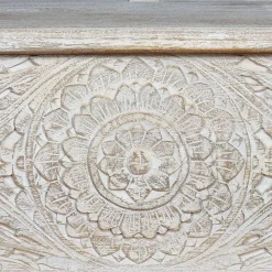 Wohnen Vintage Truhe mit Ornament Schnitzereien - Natali