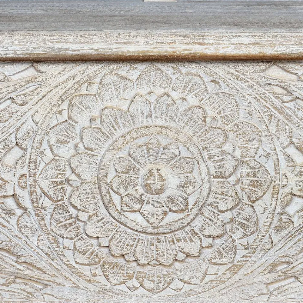Wohnen Vintage Truhe mit Ornament Schnitzereien - Natali