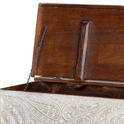 Wohnen Vintage Truhe mit Ornament Schnitzereien - Natali